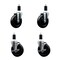 Service Caster 5'' Hard Rubber Wheel Swivel 1-3/8'' Expand Stem Caster Set 2 Brakes, 4PK SCC-EX20S514-HRS-2-TLB-2-138 - alternate 1
